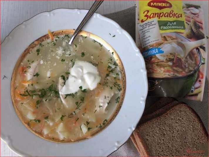 Рассольник с квашеной капустой — рецепт приготовления этого вкусного блюда 