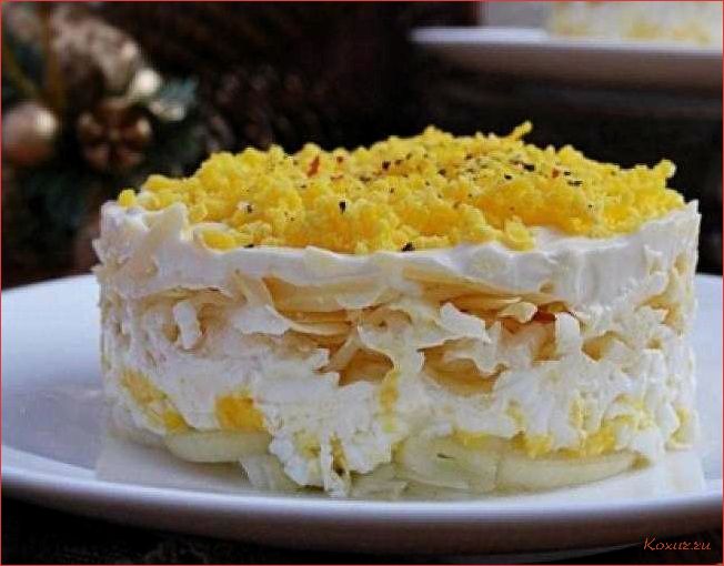 (салат, яйцом, яблоком, вкусный, полезный) Салат с яйцом и яблоком — вкусный и полезный рецепт
