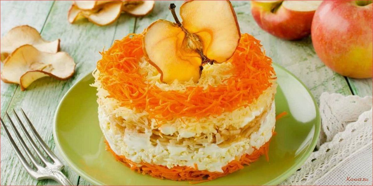 (салат, яйцом, яблоком, вкусный, полезный) Салат с яйцом и яблоком — вкусный и полезный рецепт