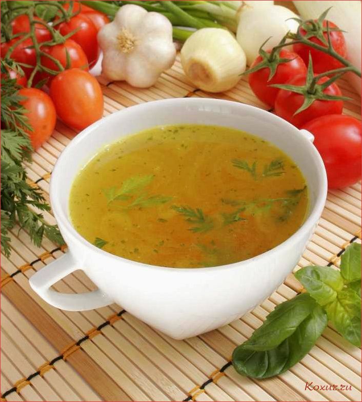 (вкусный, питательный, овощной, бульон, рецепты) Вкусный и питательный овощной бульон — рецепты приготовления и полезные свойства