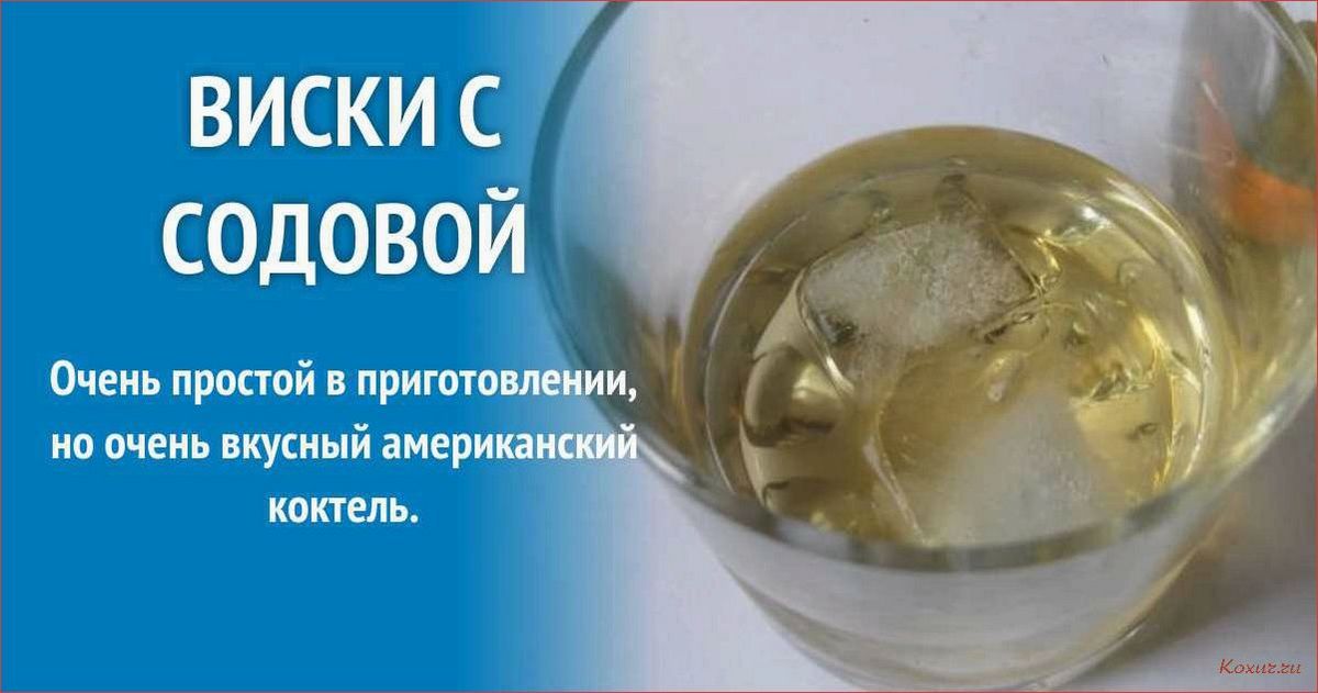 Виски с содовой — идеальное сочетание ароматов и вкусов 