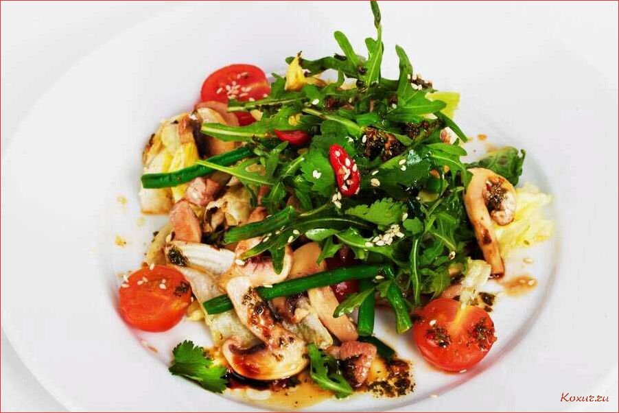 Простой и вкусный рецепт салата с креветками и шампиньонами 