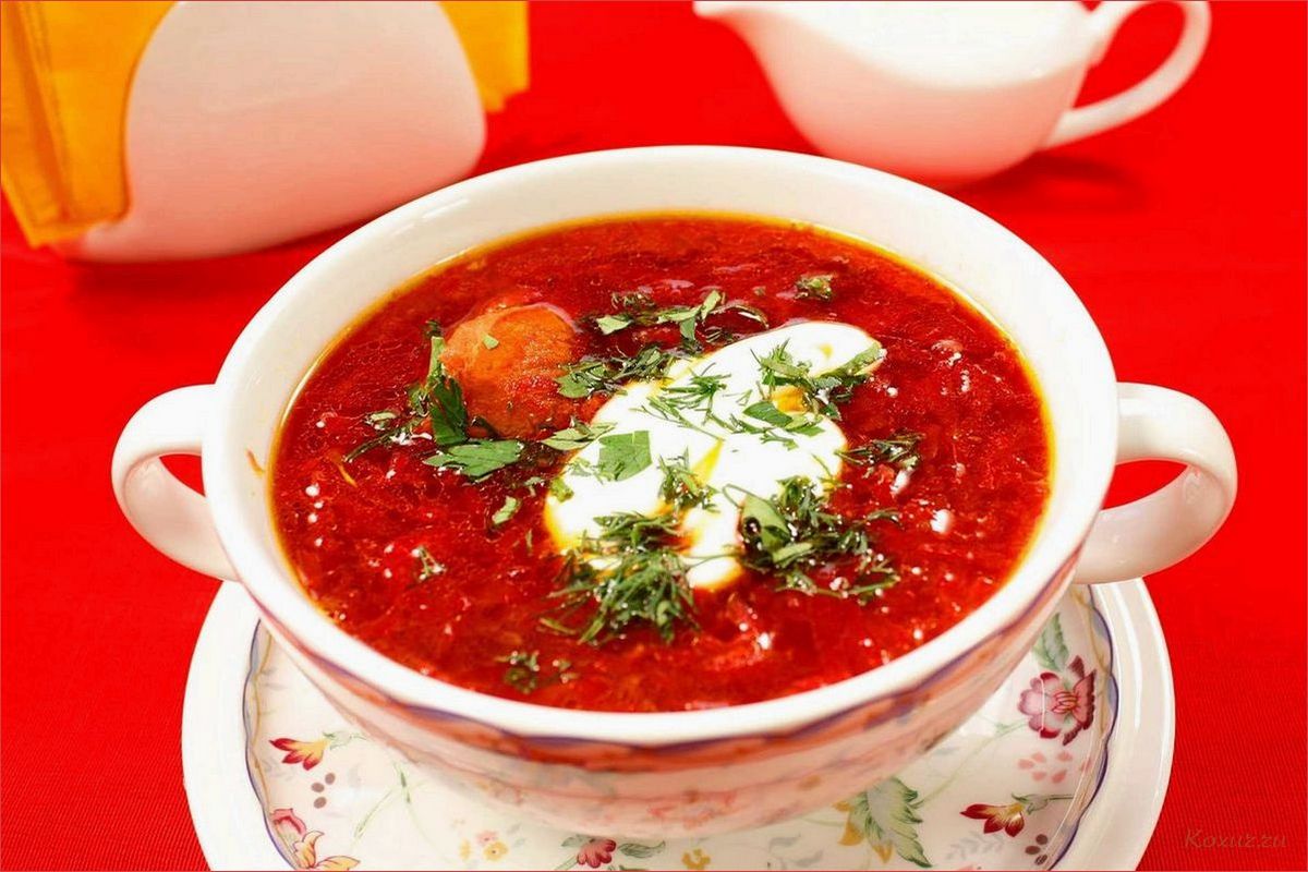 (летний, борщ, кабачками, нежное, сочетание) Летний борщ с кабачками — нежное сочетание свежих овощей и ароматных специй