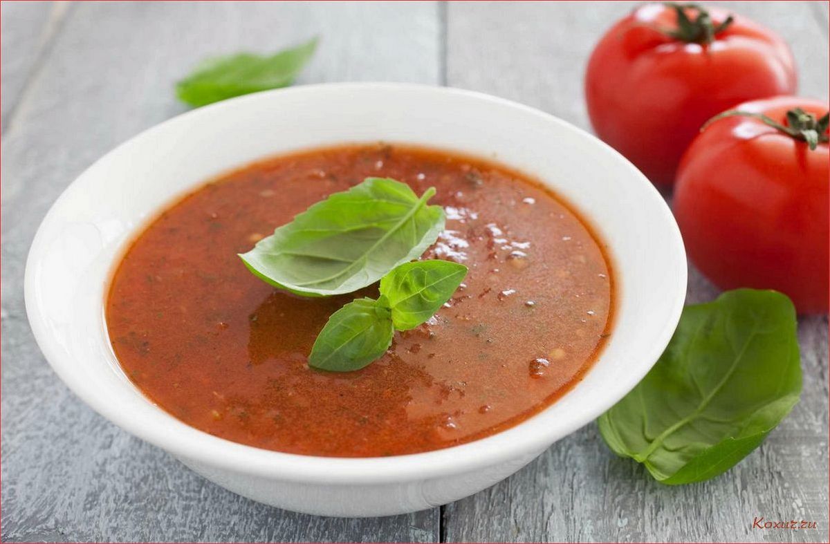 (суп-пюре, свежих, помидоров, вкусное, полезное) Суп-пюре из свежих помидоров — вкусное и полезное блюдо