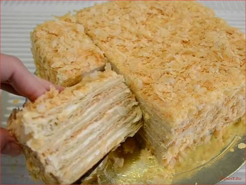 (приготовить, вкуснейший, торт, слоеного, теста) Как приготовить вкуснейший торт из слоеного теста со сгущенкой